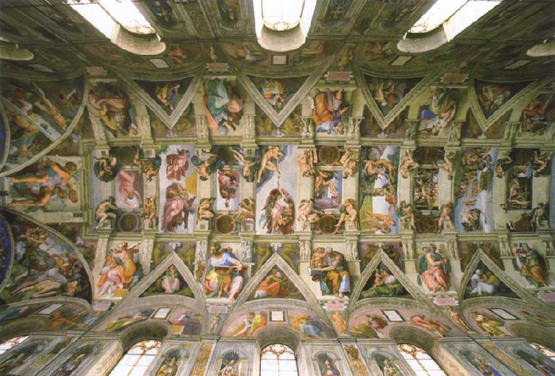 Michelangelo Buonarroti the sistine chapel ceiling Germany oil painting art